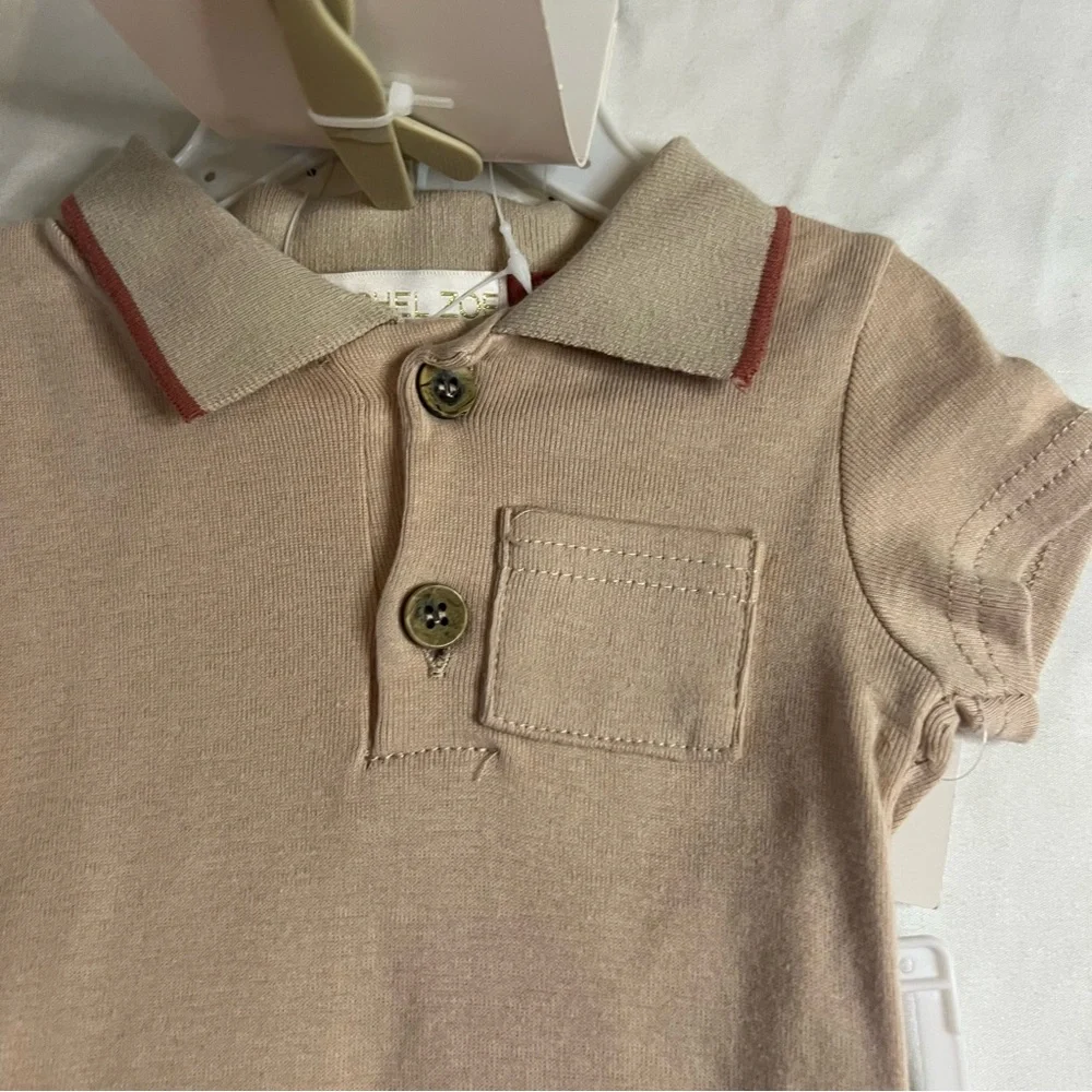 NWT RZ by Rachel Zoe Baby Polo Bodysuit Shorts Sunglasses Preppy 3-6M Outfit Set